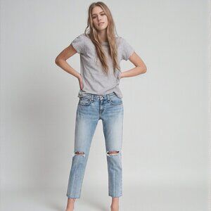 RAG & BONE Dre Low-Rise Slim Boyfriend Distressed Jeans